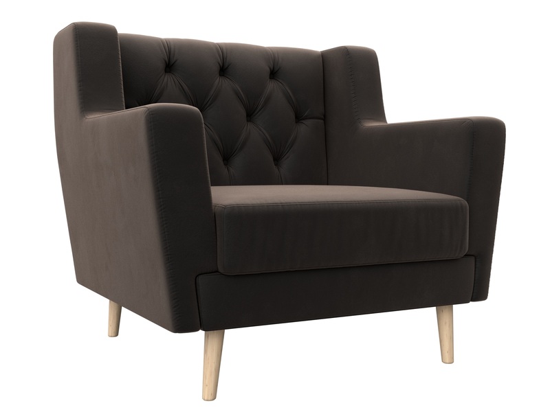 Кресло Брайтон Люкс, Велюр, SEVEN 727 коричневый