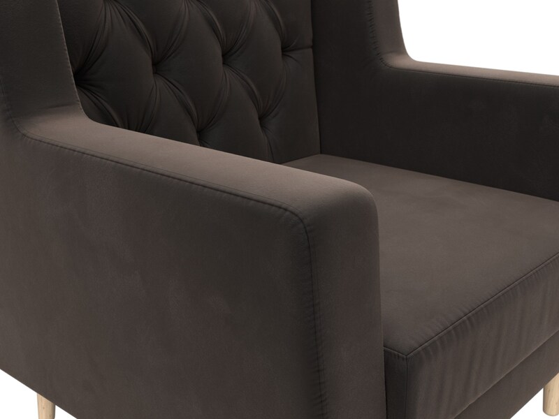 Кресло Брайтон Люкс, Велюр, SEVEN 727 коричневый