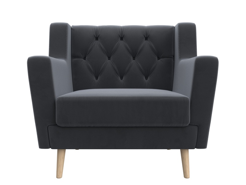 Кресло Брайтон Люкс, Велюр, SEVEN 17 серый