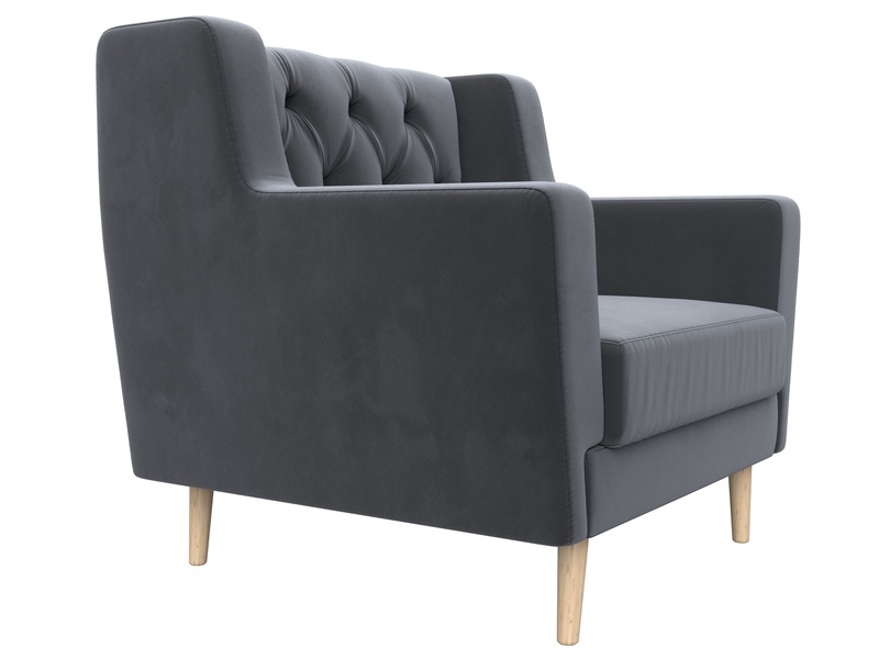 Кресло Брайтон Люкс, Велюр, SEVEN 17 серый