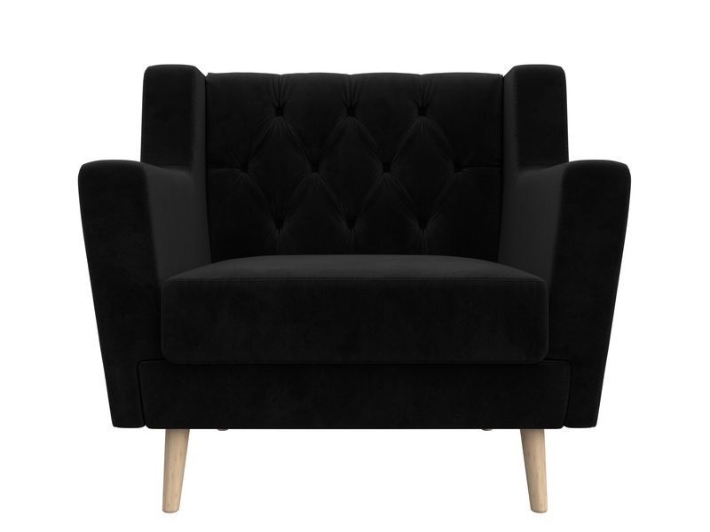 Кресло Брайтон Люкс, Велюр, SEVEN 35 черный