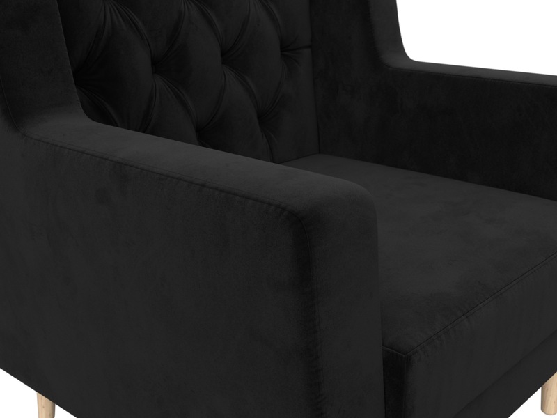 Кресло Брайтон Люкс, Велюр, SEVEN 35 черный
