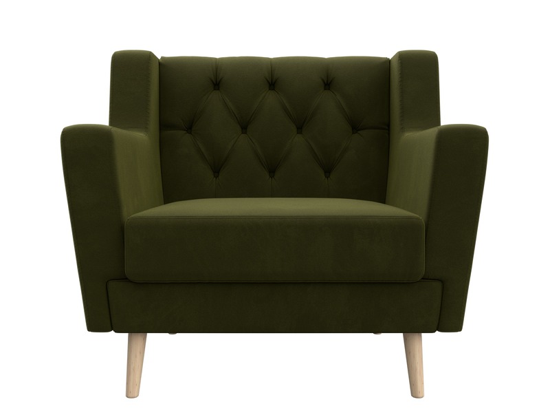 Кресло Брайтон Люкс, Микровельвет, Зеленый