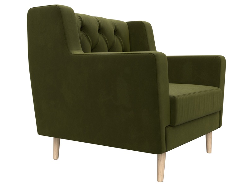 Кресло Брайтон Люкс, Микровельвет, Зеленый