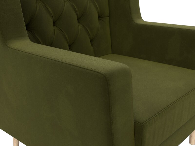 Кресло Брайтон Люкс, Микровельвет, Зеленый