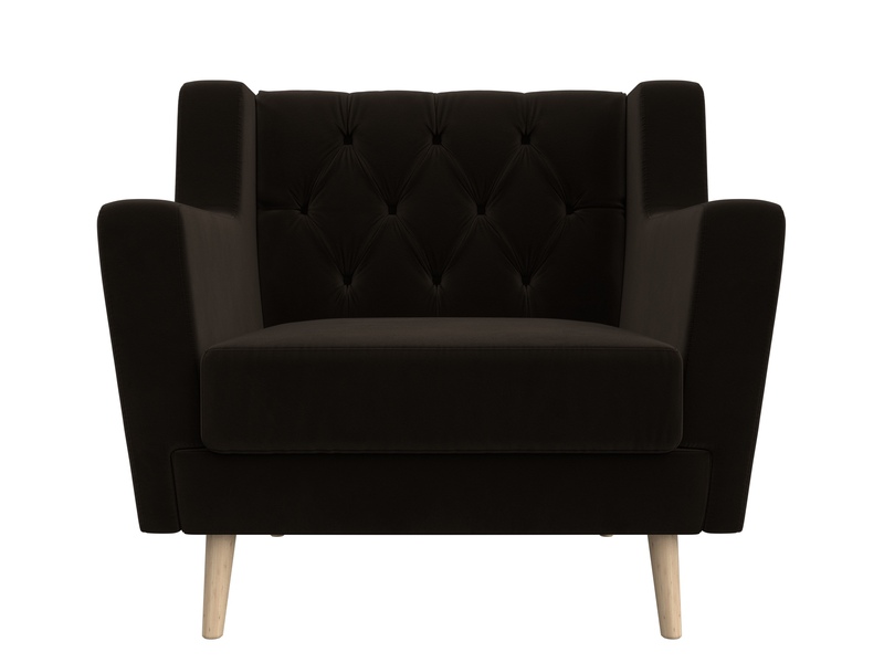 Кресло Брайтон Люкс, Микровельвет, Коричневый