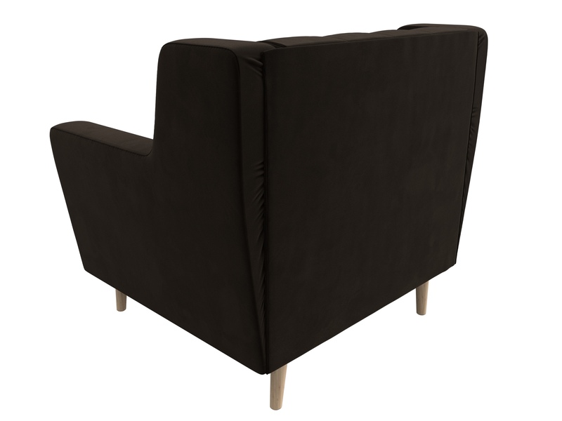 Кресло Брайтон Люкс, Микровельвет, Коричневый