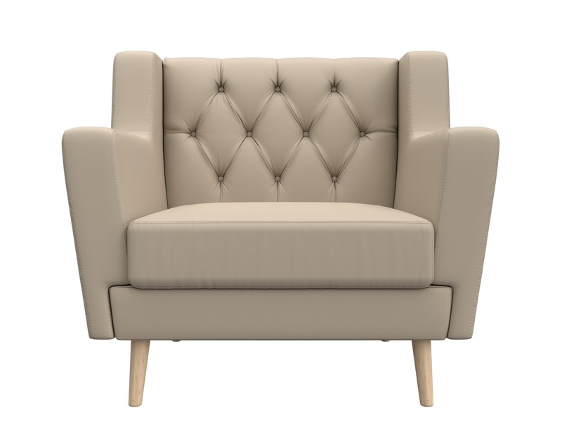 Кресло Брайтон Люкс, Экокожа, Бежевый