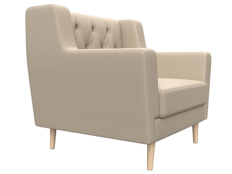 Кресло Брайтон Люкс, Экокожа, Бежевый