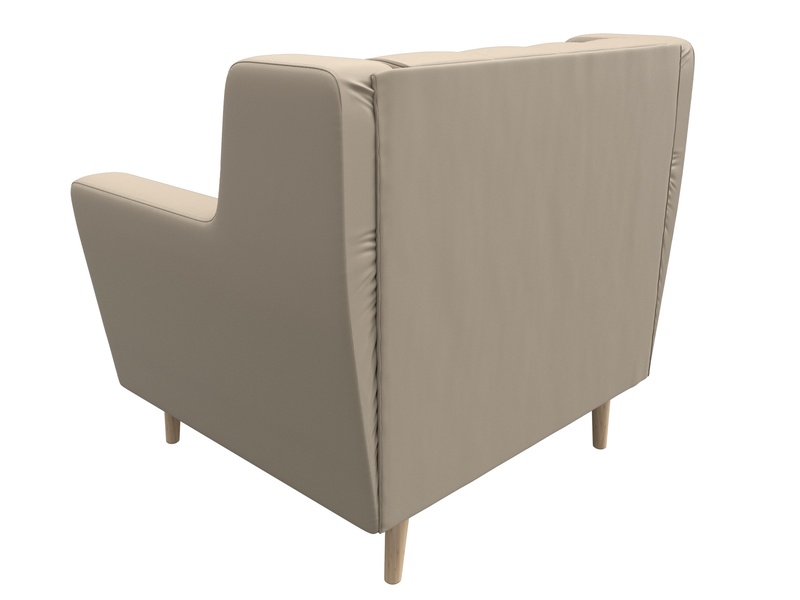 Кресло Брайтон Люкс, Экокожа, Бежевый