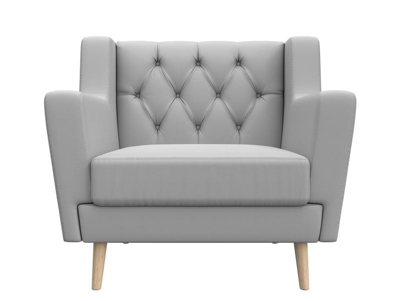 Кресло Брайтон Люкс, Экокожа, Белый