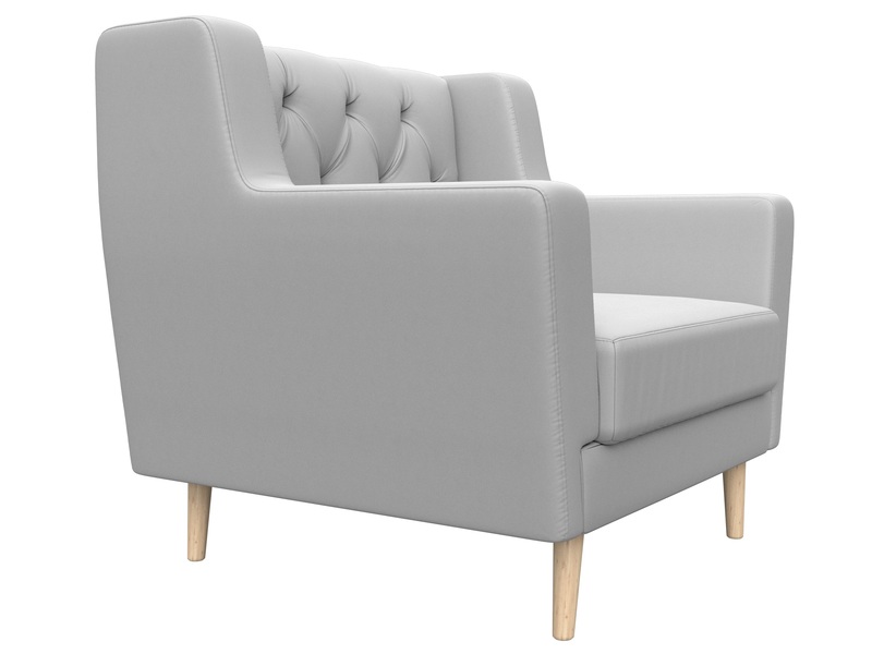 Кресло Брайтон Люкс, Экокожа, Белый