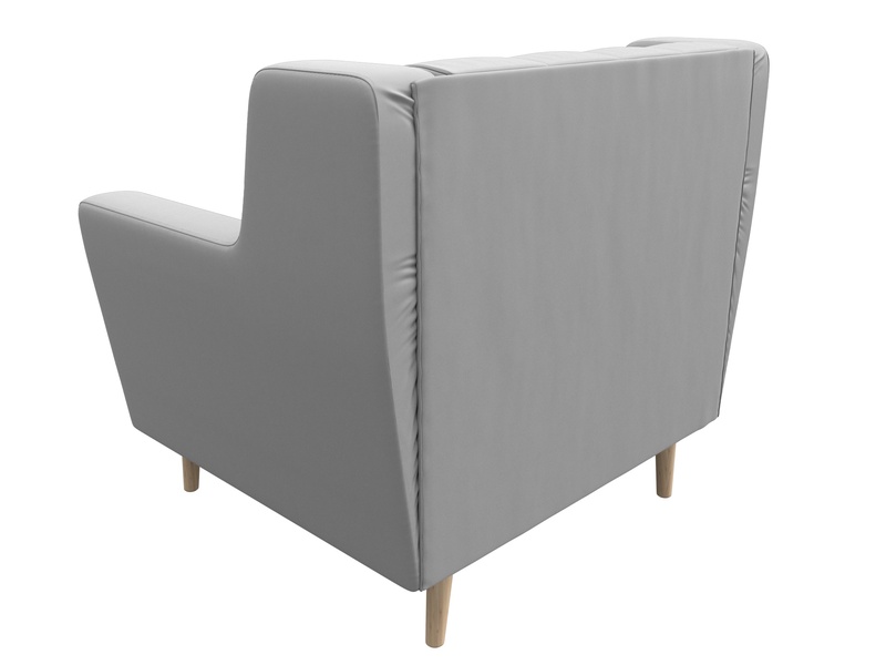 Кресло Брайтон Люкс, Экокожа, Белый