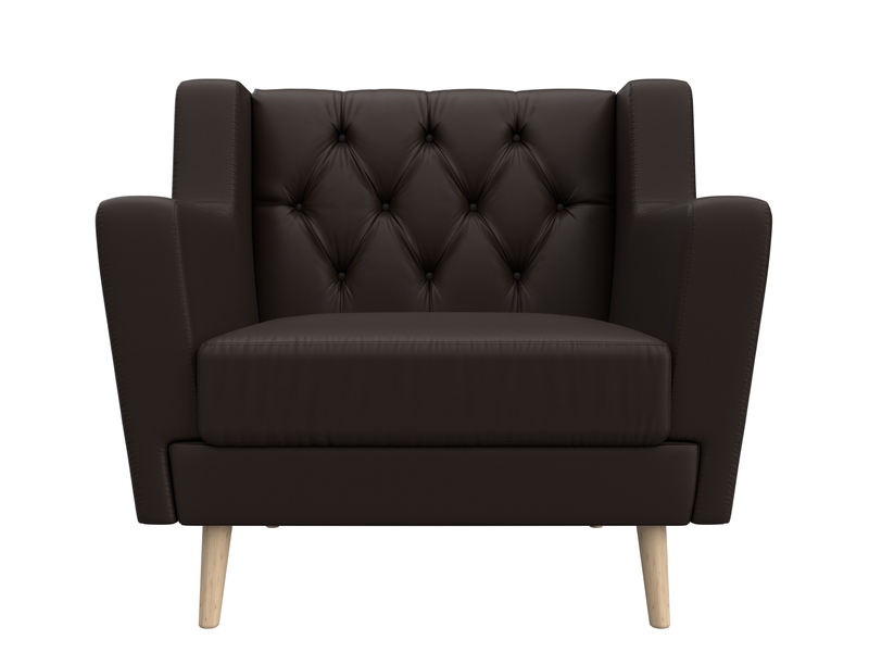 Кресло Брайтон Люкс, Экокожа, Коричневый