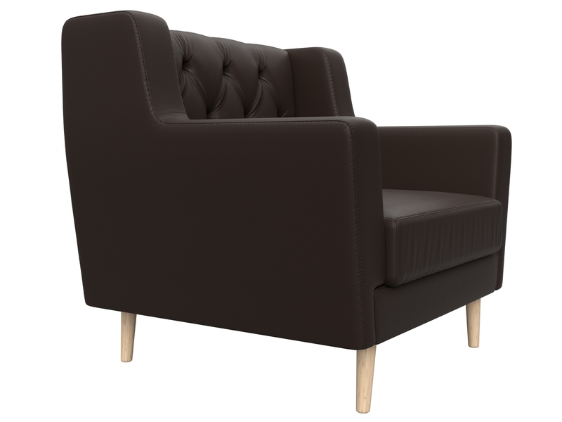 Кресло Брайтон Люкс, Экокожа, Коричневый