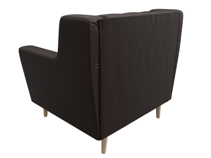 Кресло Брайтон Люкс, Экокожа, Коричневый