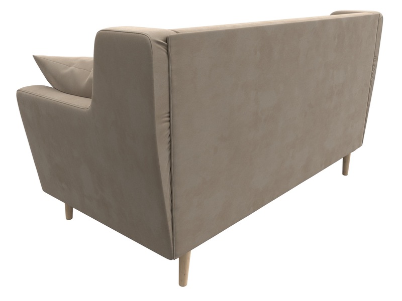 Диван кухонный прямой Брайтон 2, Велюр, SEVEN 729 бежевый