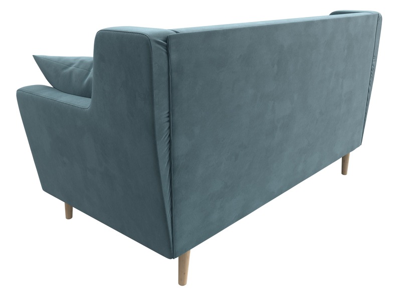 Диван кухонный прямой Брайтон 2, Велюр, SEVEN 113 бирюзовый