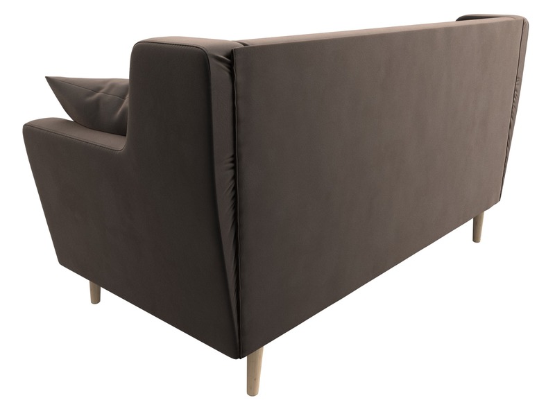 Диван кухонный прямой Брайтон 2, Велюр, SEVEN 727 коричневый