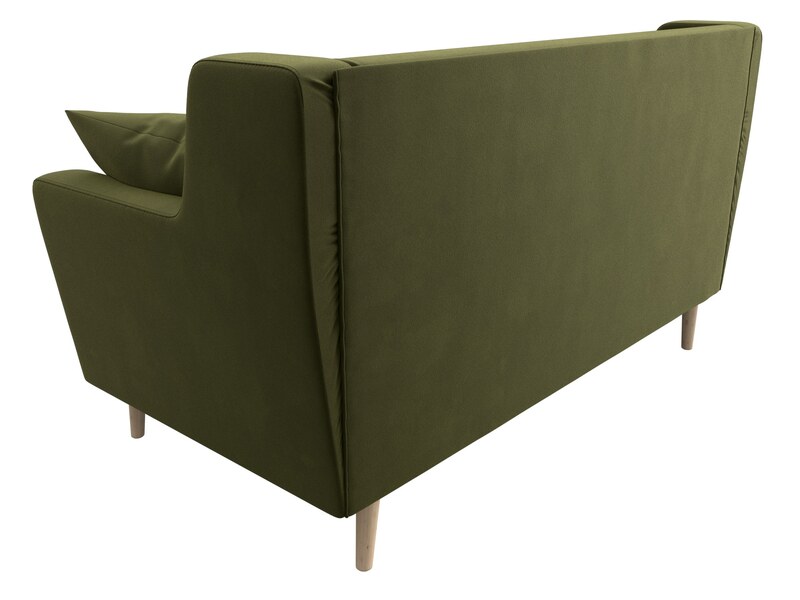 Диван кухонный прямой Брайтон 2, Микровельвет, Зеленый