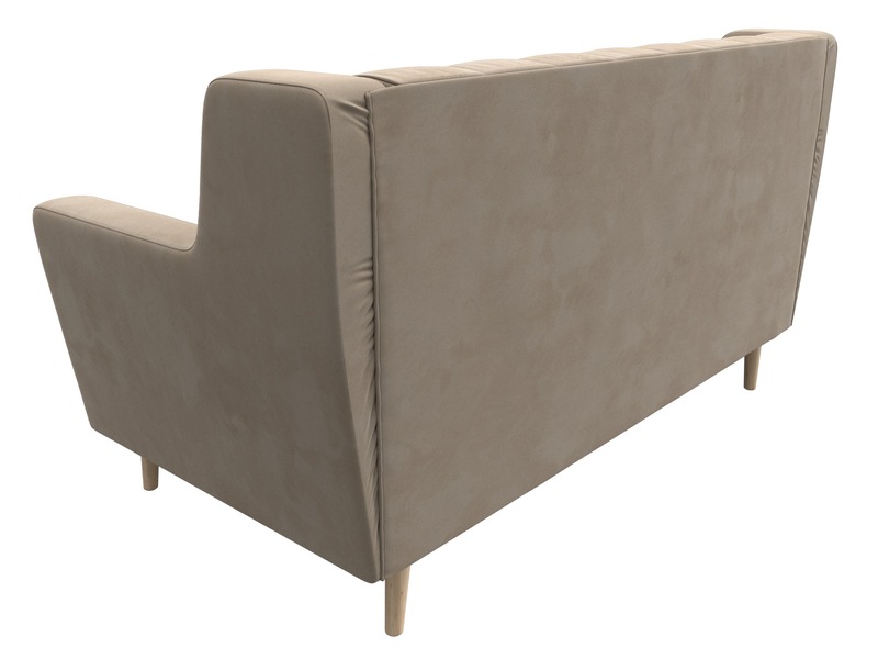 Диван кухонный прямой Брайтон 2 Люкс, Велюр, SEVEN 729 бежевый