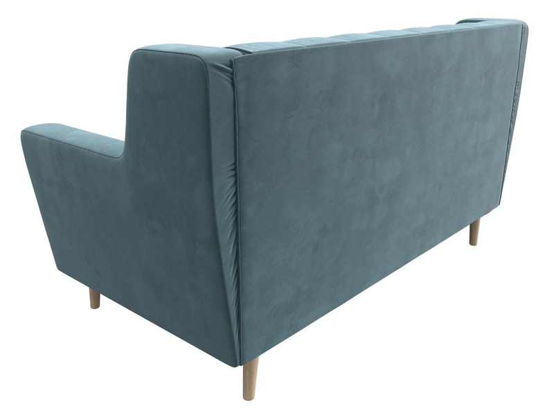 Диван кухонный прямой Брайтон 2 Люкс, Велюр, SEVEN 113 бирюзовый