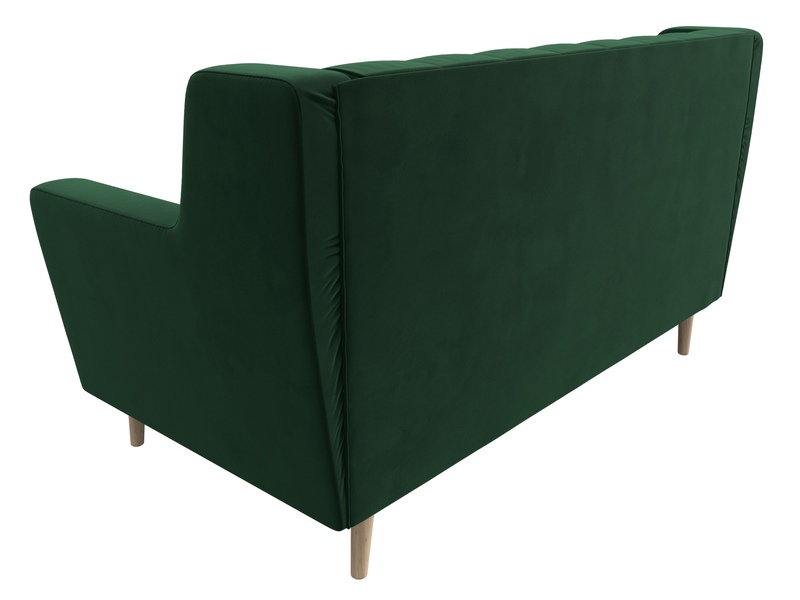 Диван кухонный прямой Брайтон 2 Люкс, Велюр, SEVEN 626 зеленый