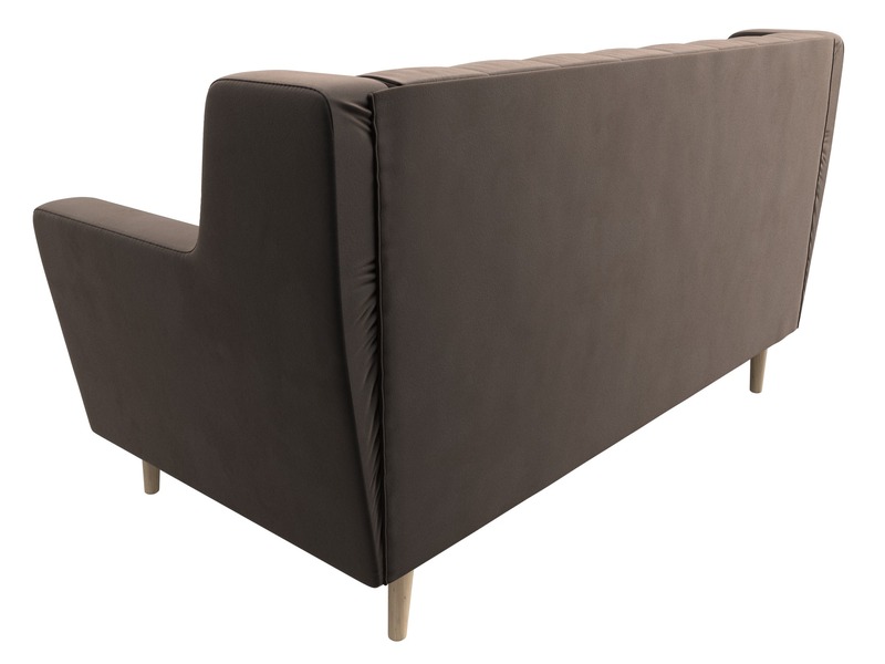 Диван кухонный прямой Брайтон 2 Люкс, Велюр, SEVEN 727 коричневый