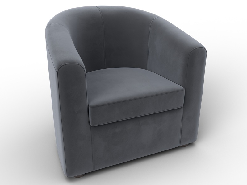 Кресло Норден, Велюр, SEVEN 17 серый