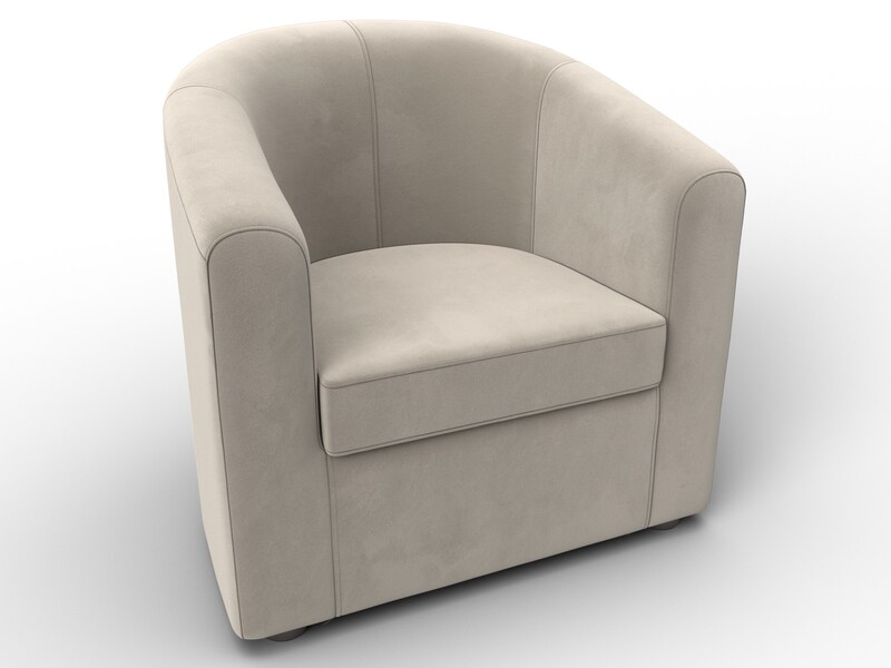 Кресло Норден, Микровельвет, Бежевый