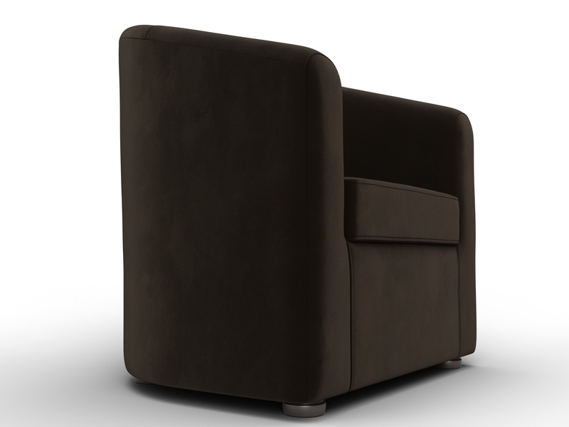 Кресло Норден, Микровельвет, Коричневый