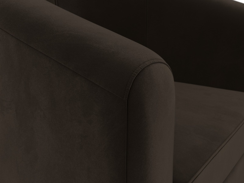 Кресло Норден, Микровельвет, Коричневый
