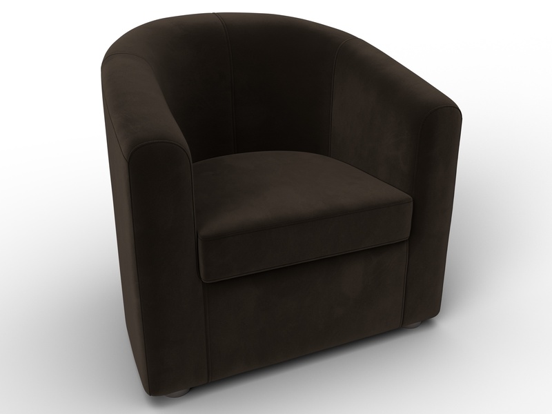 Кресло Норден, Микровельвет, Коричневый