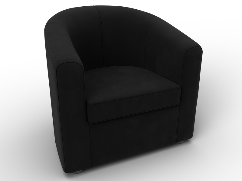 Кресло Норден, Микровельвет, Черный