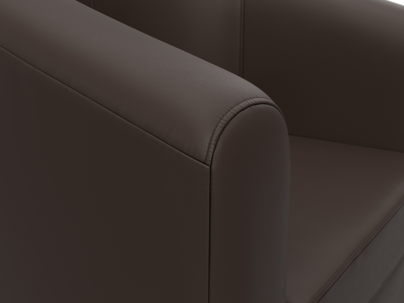 Кресло Норден, Экокожа, Коричневый