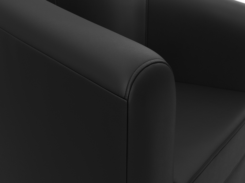 Кресло Норден, Экокожа, Черный