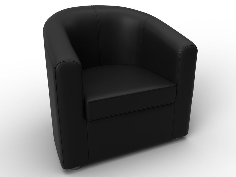Кресло Норден, Экокожа, Черный