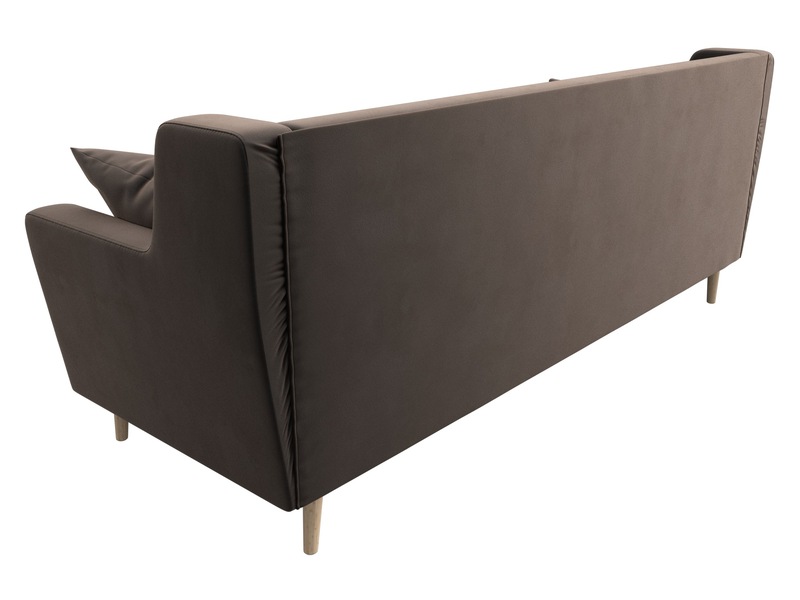 Диван кухонный прямой Брайтон 3, Велюр, SEVEN 727 коричневый