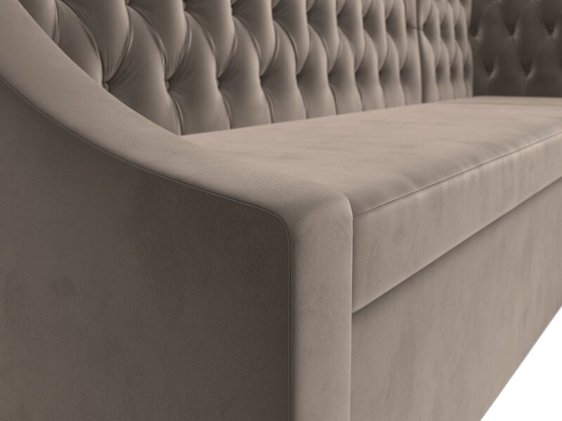 Диван кухонный угловой Мерлин правый угол, Велюр, SEVEN 727 коричневый