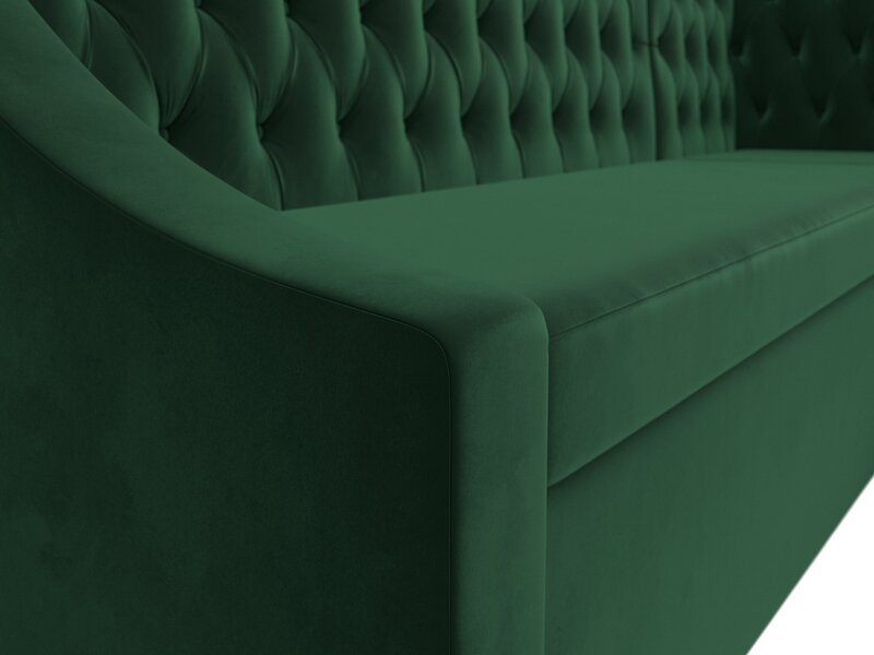 Диван кухонный угловой Мерлин правый угол, Велюр, SEVEN 626 зеленый