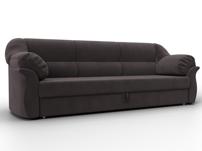 Диван прямой Карнелла, Велюр, SEVEN 727 коричневый