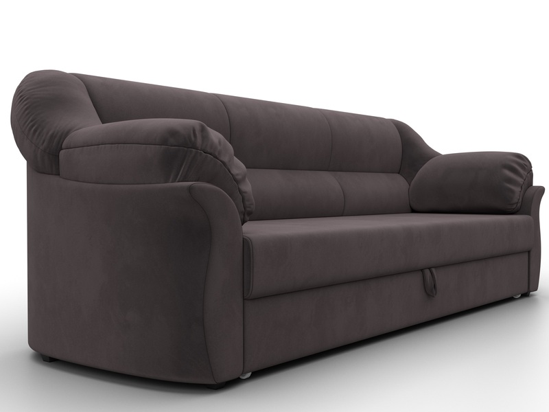 Диван прямой Карнелла, Велюр, SEVEN 727 коричневый