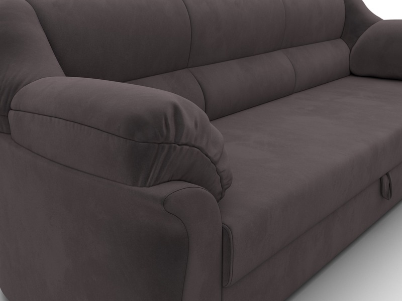 Диван прямой Карнелла, Велюр, SEVEN 727 коричневый