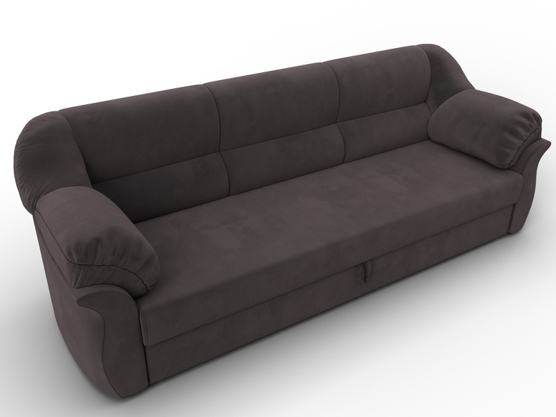 Диван прямой Карнелла, Велюр, SEVEN 727 коричневый