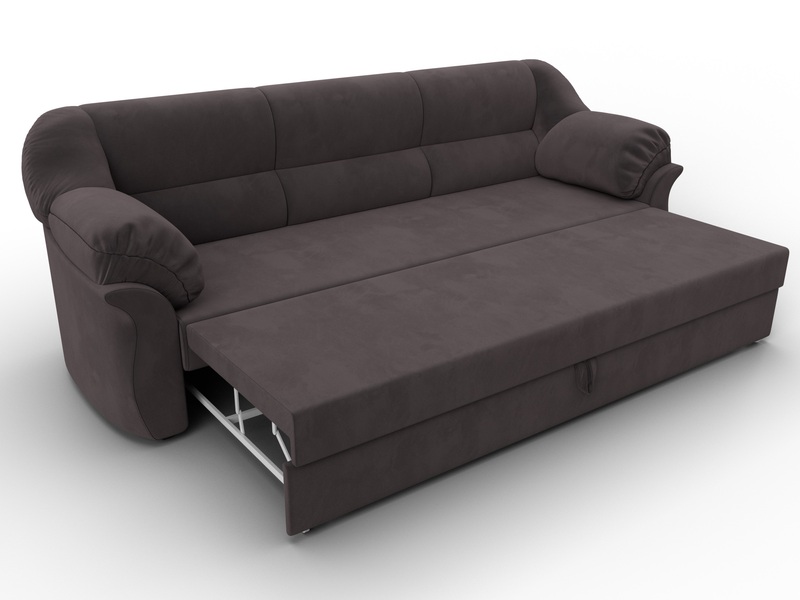 Диван прямой Карнелла, Велюр, SEVEN 727 коричневый