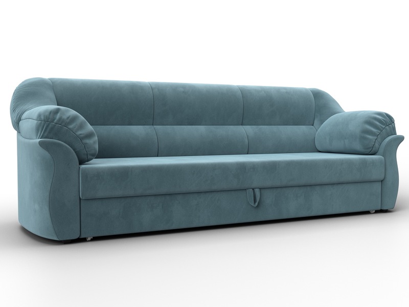 Диван прямой Карнелла, Велюр, SEVEN 113 бирюзовый
