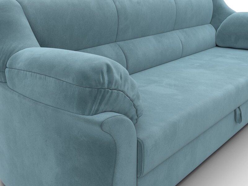 Диван прямой Карнелла, Велюр, SEVEN 113 бирюзовый