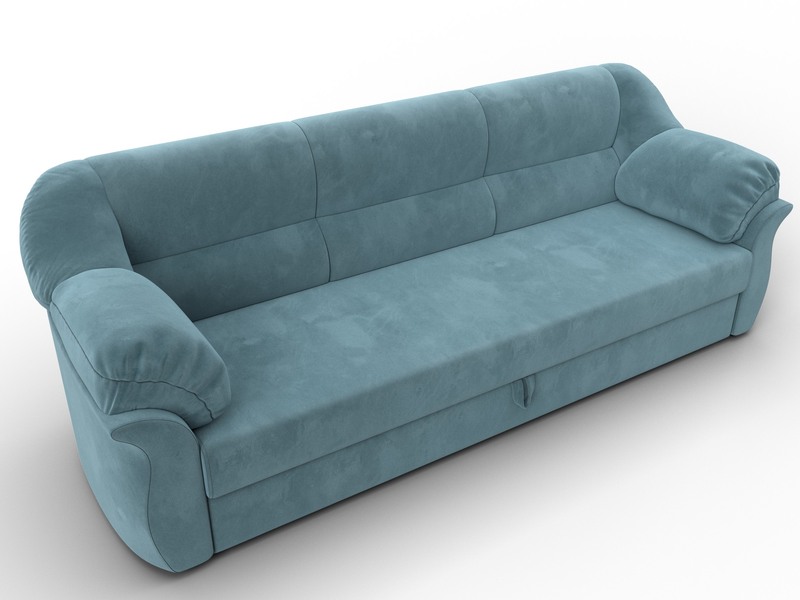 Диван прямой Карнелла, Велюр, SEVEN 113 бирюзовый