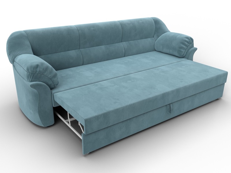 Диван прямой Карнелла, Велюр, SEVEN 113 бирюзовый