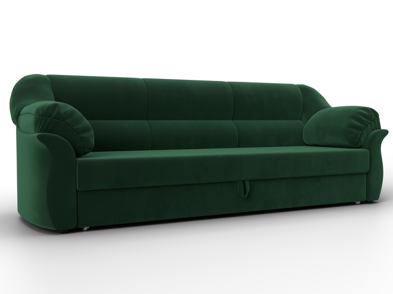 Диван прямой Карнелла, Велюр, SEVEN 626 зеленый